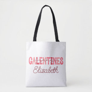 Retro "Galentine's Gang" Custom Name T-Shirt Tote Bag