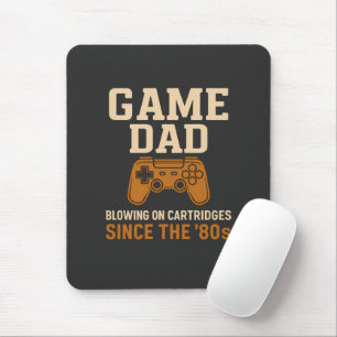 Retro Game Dad '80s Cartridge Vibes Mouse Pad
