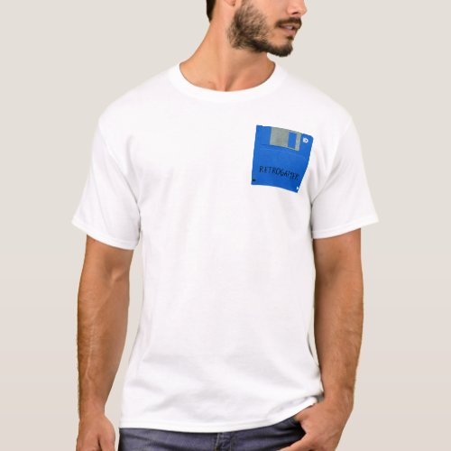 Retro Game Floppy Disk 3 Geek 2_sided Man Tee