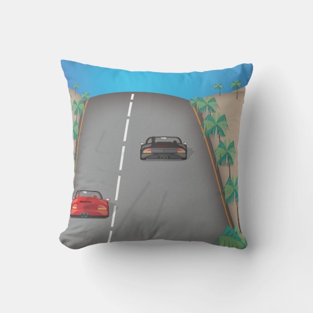 Retro Game Throw Pillow (Front)