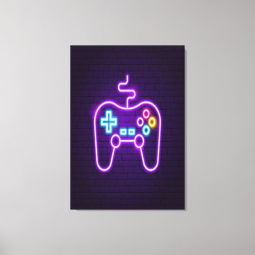 Retro Gamer Controller Canvas Print