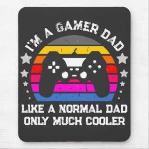 Retro Gamer Dad Cooler Than Normal Dad Mouse Pad