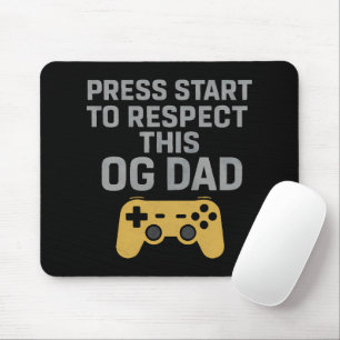 Retro Gamer Dad Respect Quote Mouse Pad