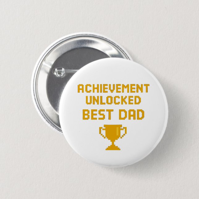 Retro Gamer Father’s Day Design Button (Front & Back)