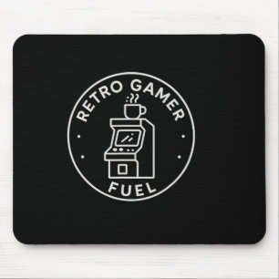 Retro Gamer Fuel Arcade Coffee Gaming For 80s Dads Mouse Pad