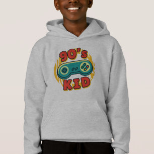 Retro Gamer Joystick Gift For 90s Gamer Kids Hoodie
