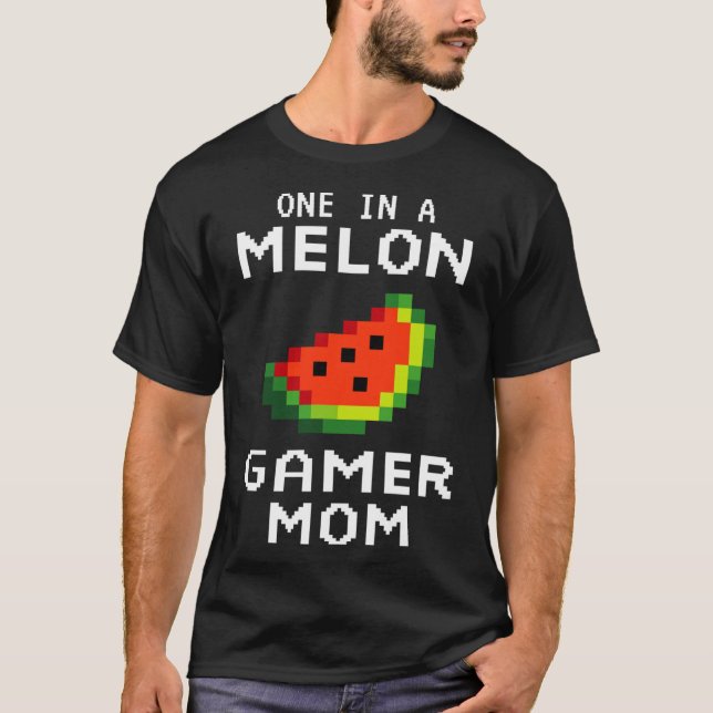 Retro Gamer Mom Gift - Funny Watermelon One In A M T-Shirt (Front)
