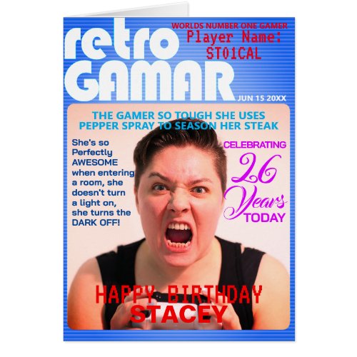 Retro Gamer Parody Bday_Photo_Fun_Age