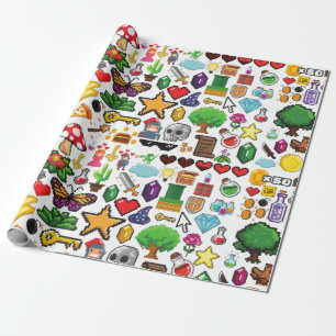 Retro Gamer Pixel Wrapping Paper
