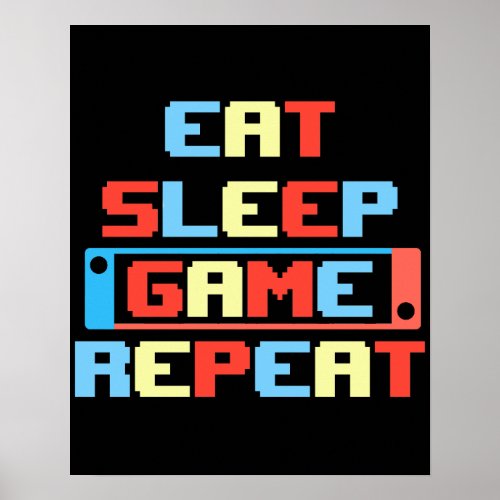 Retro Gamer Poster Funny video games Poster