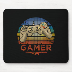 Retro Gamer Video Game Player Boys Girls Teen Kids Mouse Pad