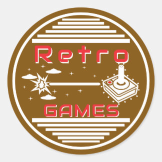 Retro Games Classic Round Sticker