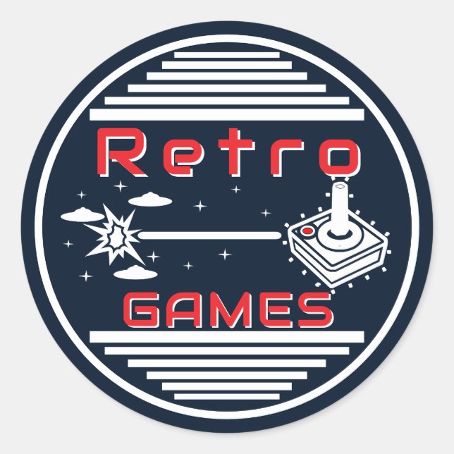 Retro Games NVB Classic Round Sticker (Front)
