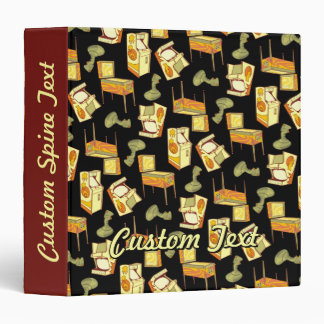Retro Games Pattern 3 Ring Binder