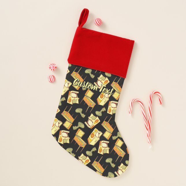 Retro Games Pattern Christmas Stocking (Front)