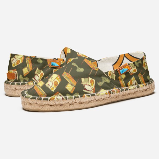 Retro Games Pattern Espadrilles (Angled)