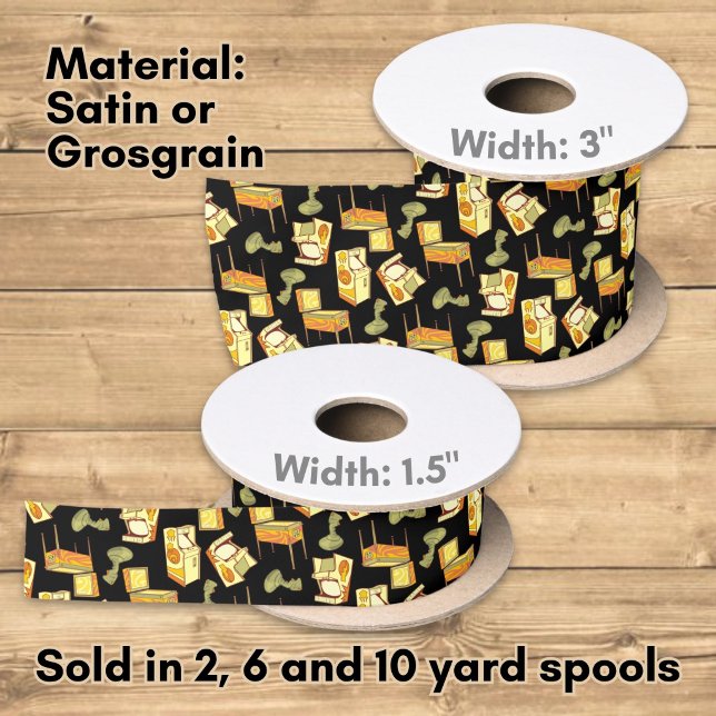 Retro Games Pattern Satin Ribbon (Creator Uploaded)
