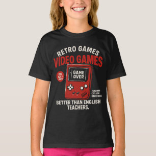 Retro games video games teaching english since T-Shirt