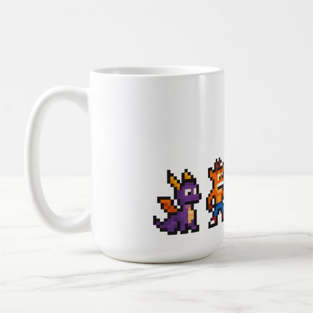 Retro Gaming Characters Coffee Mug (Left)