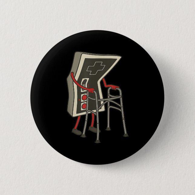 Retro Gaming Controller Old Gamer With Walker Funn Button (Front)