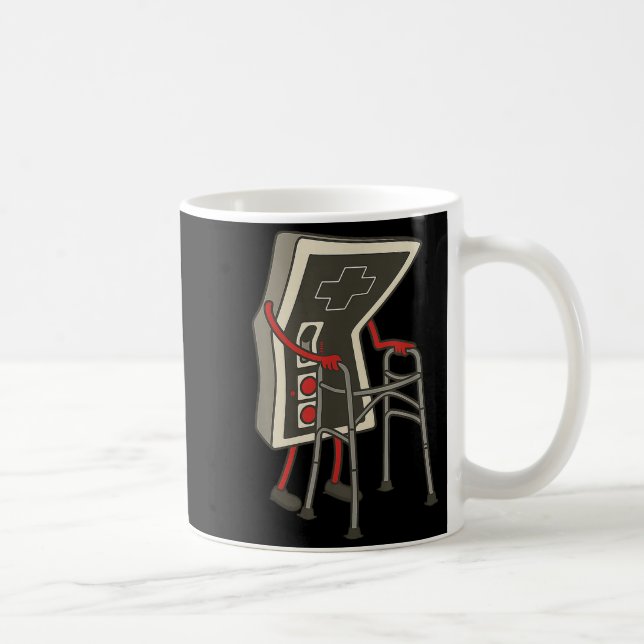 Retro Gaming Controller Old Gamer With Walker Funn Coffee Mug (Right)