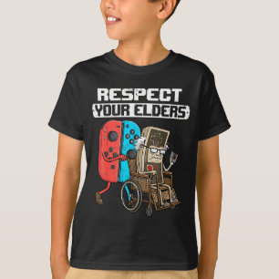 Retro Gaming Funny Gamer Controller 80s Respect Yo T-Shirt