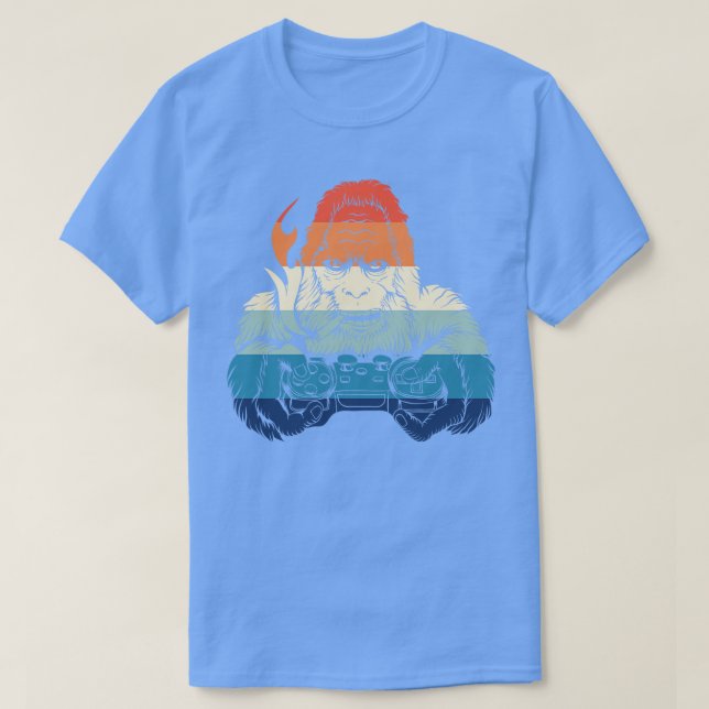 Retro Gaming Gorilla T-Shirt (Design Front)