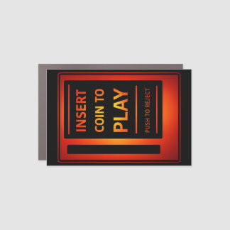 Retro Gaming “Insert Coin to Play” Car Magnet