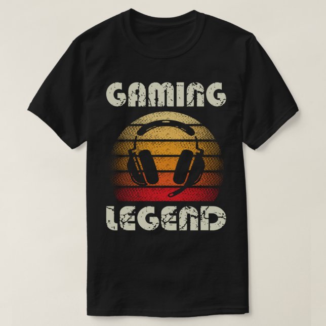 Retro Gaming Legend Design T-Shirt (Design Front)