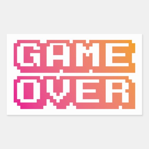 Retro Gaming Pixel Font Stickers