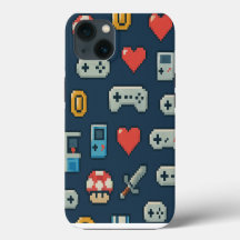 Retro Gaming Pixel Icons Colorful 8-Bit Gamer 