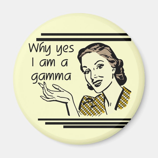 Retro Gamma Tshirts and Gifts Magnet (Front)