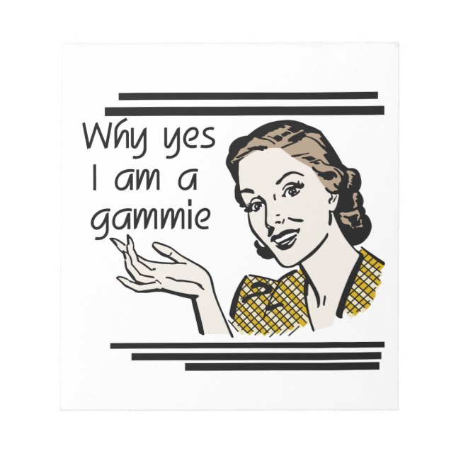 Retro Gammie Gifts Notepad (Front)