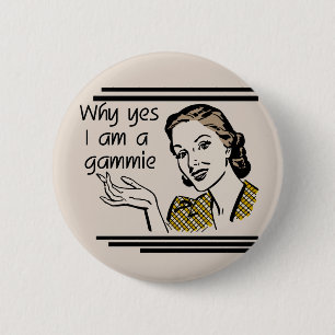 Retro Gammie T-shirts and Gifts Button