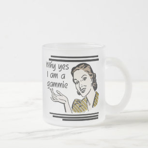 Retro Gammie T-shirts and Gifts Frosted Glass Coffee Mug