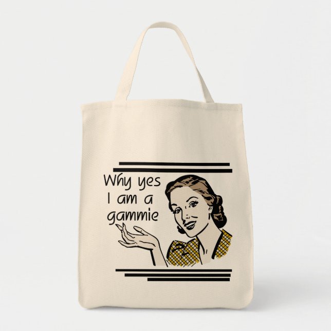 Retro Gammie T-shirts and Gifts Tote Bag (Front)