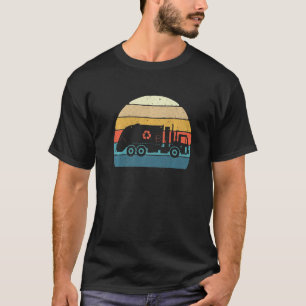 Retro Garbage Truck  Truck Trash Recycling Waste M T-Shirt