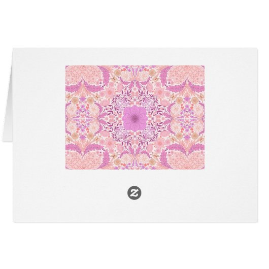 Retro garden florals  in pink (Back Horizontal)