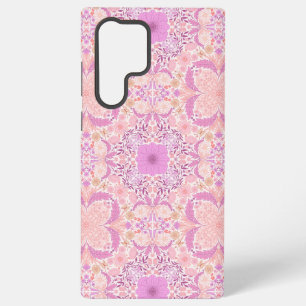 Retro garden florals  in pink samsung galaxy s22 ultra case