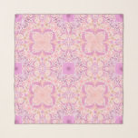 Retro garden florals  in pink scarf<br><div class="desc">Hand-painted floral tiles,  flowers,  beetles,  butterflies</div>