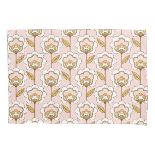 Retro Garden Pink Floral Pattern Pillow Case