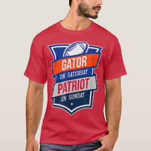 Retro Gator On Saturday Patriot On Sunday Gainesvi T-Shirt