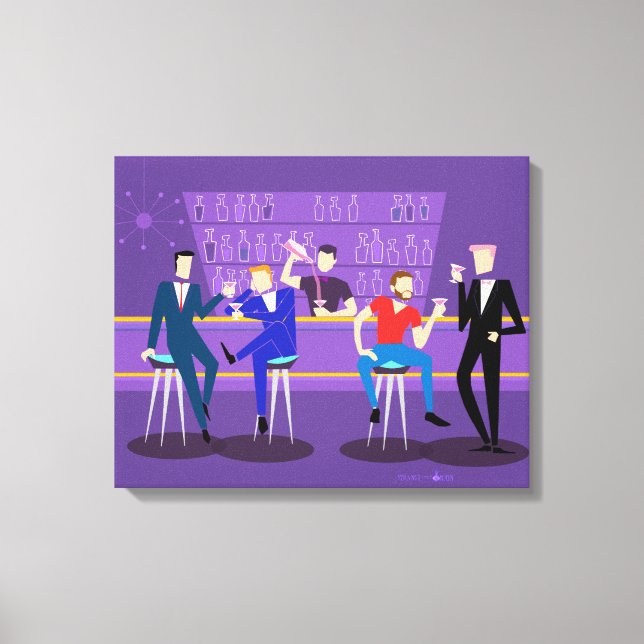 Retro Gay Bar Canvas Print (Front)
