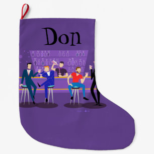 Retro Gay Bar Christmas Stocking