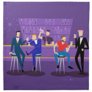 Retro Gay Bar Cloth Napkins