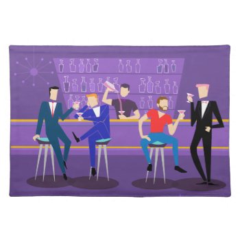 Retro Gay Bar Cloth Placemat by StrangeLittleOnion at Zazzle