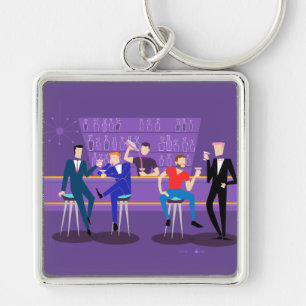 Retro Gay Bar Keychain