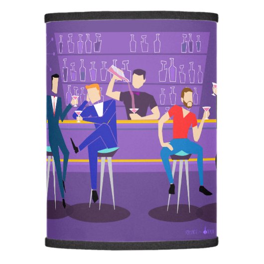 Retro Gay Bar Lamp Shade (Front)
