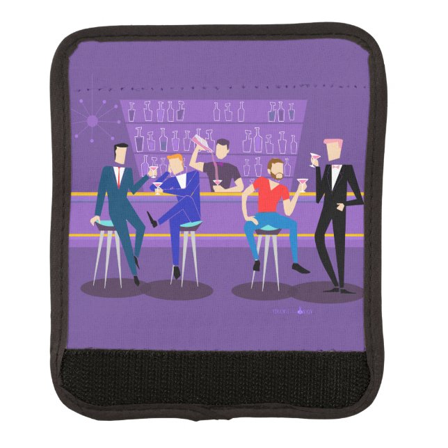 Retro Gay Bar Luggage Handle Wrap (Front)