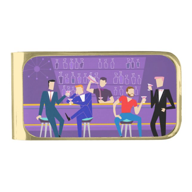 Retro Gay Bar Money Clip (Front)